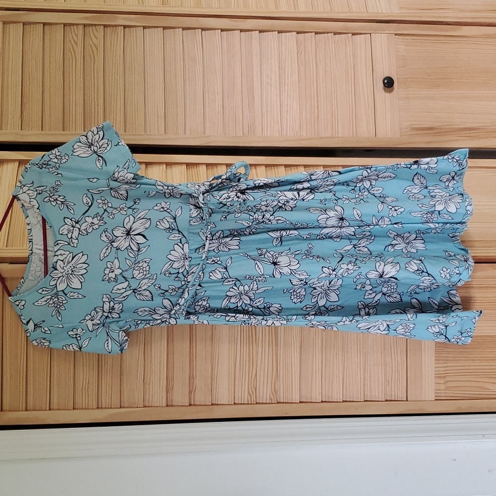 Tickled Teal dress gently used size L